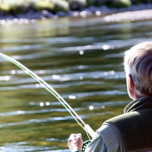 a man fly fishing in the taylor river in colorado