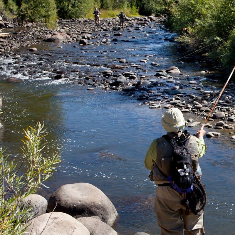 Anglers and guide near clear creek colorado near golden colorado fly fishing