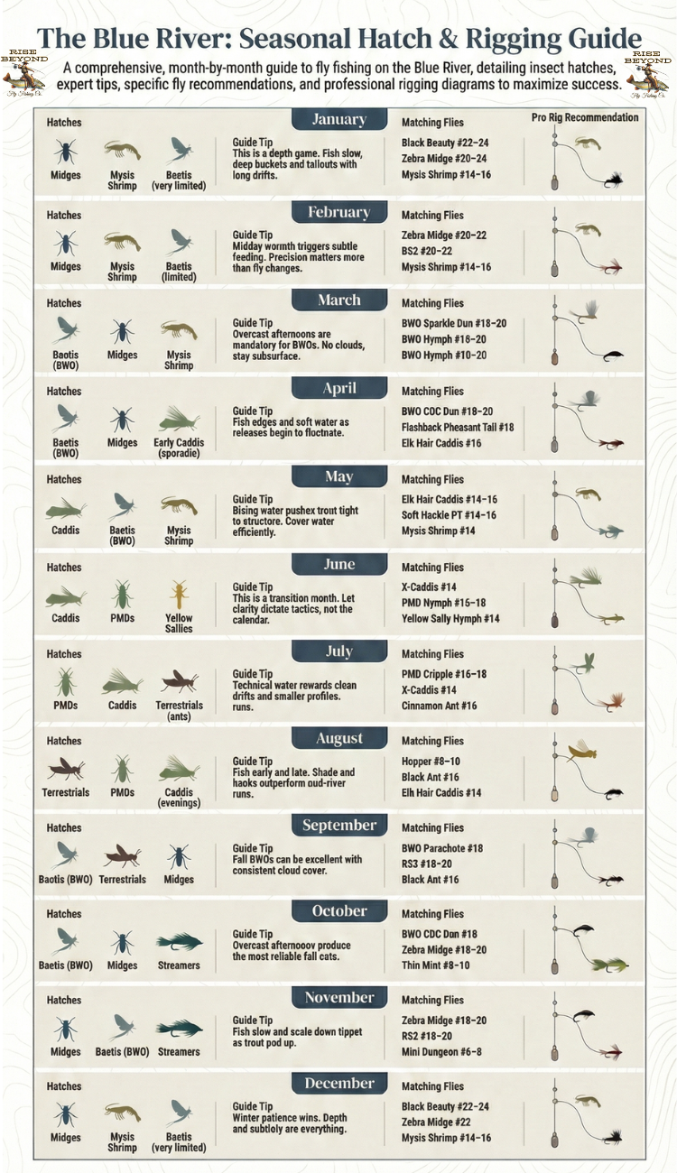 Blue River Angler’s Hatch and Rigging Chart