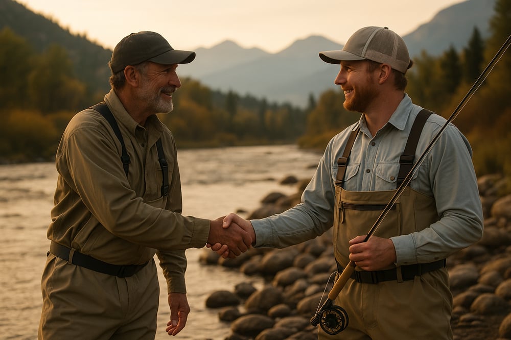 An angler books a guide on Rise Beyond's Guide booking service and is really happy. An angler books a guide on Rise Beyond's Guide booking service and is really happy.
