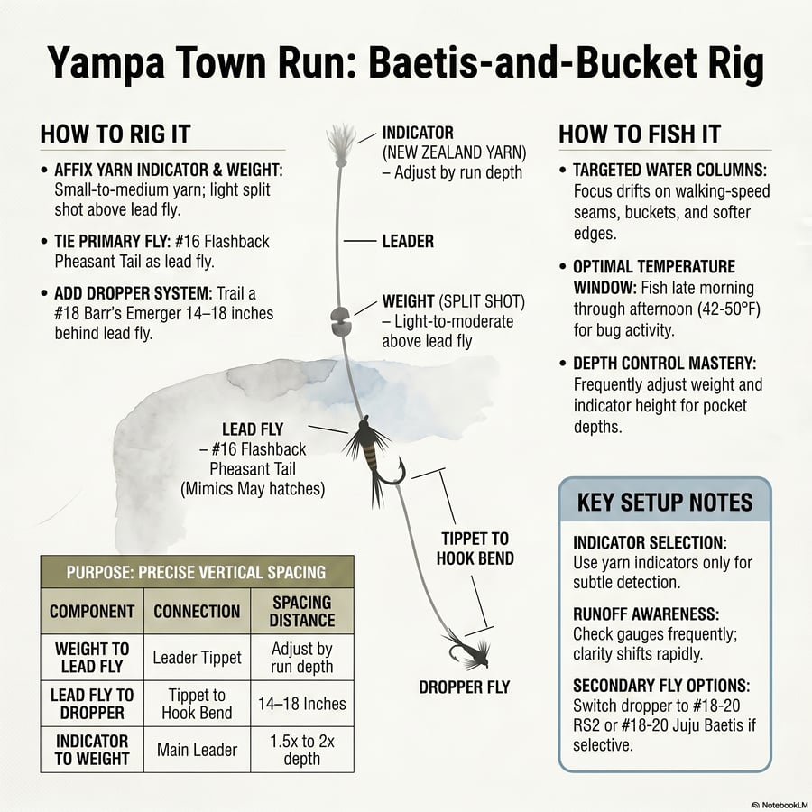Detailed rigging advice, local access points, and current river metrics are included to help anglers time their visit effectively. Ultimately, the source serves as a seasonal roadmap for navigating shifting water levels and selecting the most productive fly patterns for this specific time of year.