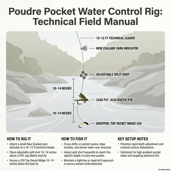 Anglers are encouraged to focus on midday windows using light nymphing rigs with small midge and baetis patterns. Because the water is exceptionally clear, the guides highlight that perfect drifts and subtle presentations are more critical for success than specific fly choices.