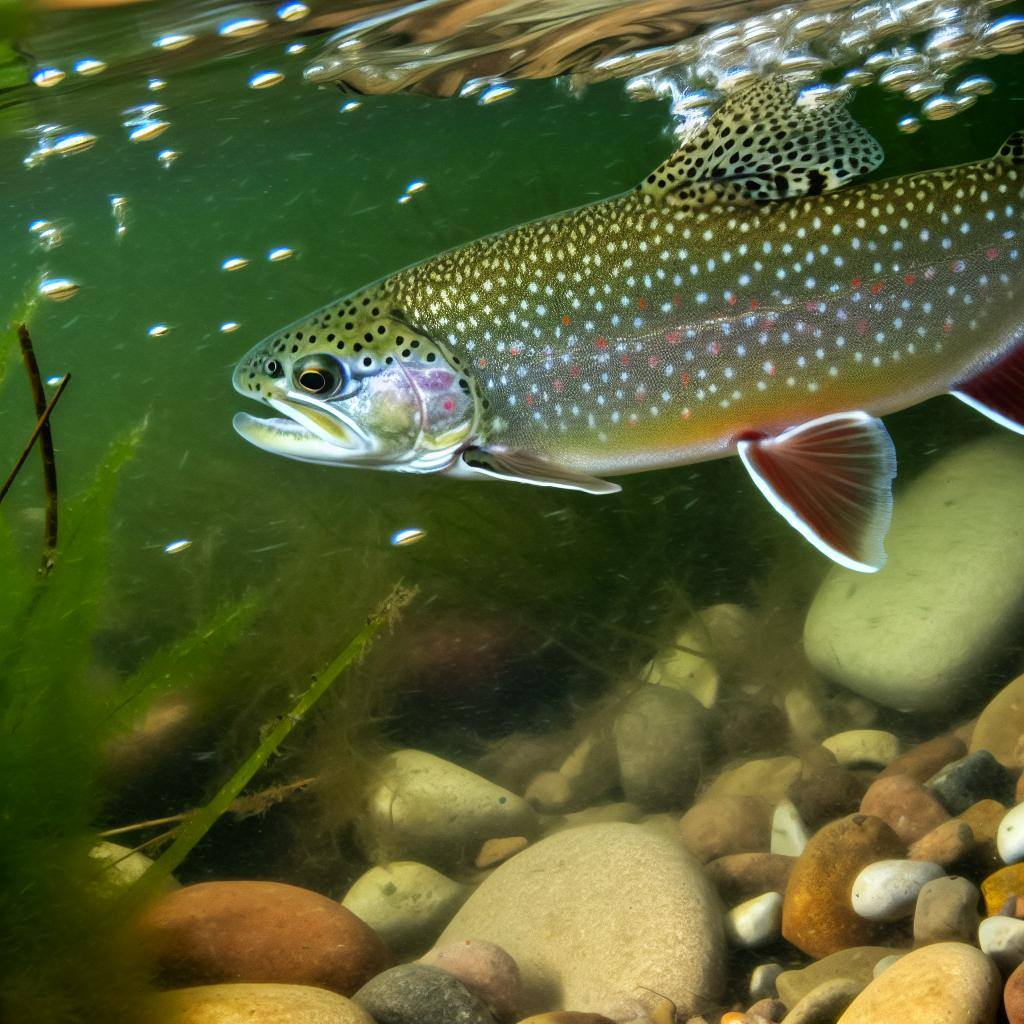 brook trout in a stream in colorado rivers and streams