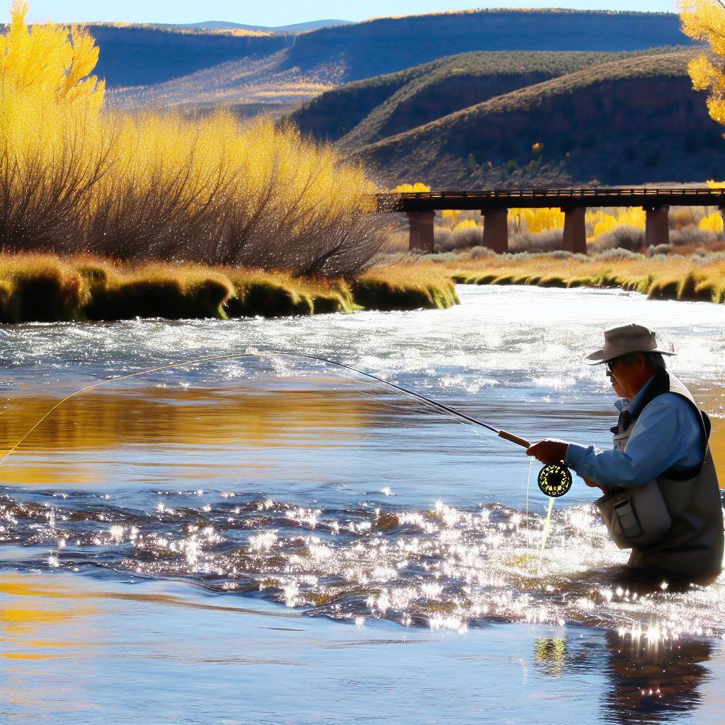 a man fly fishing on the arkansa river after reading the River Report from Rise Beyond Fly Fishing. 
