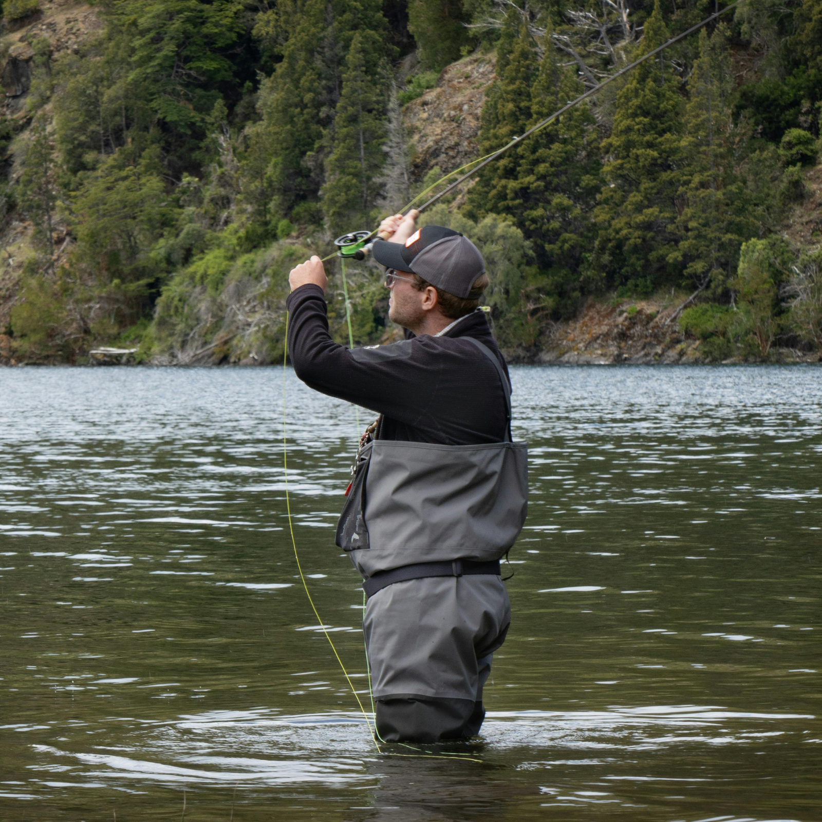 a angler casts out over the yampa river near steamboat colorado a fly fishing spot near steamboat colorado